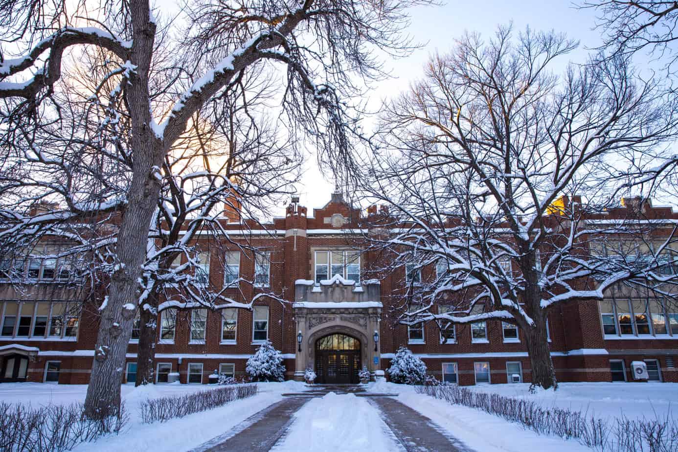Image of Concordia University St. Paul in the wintertime.