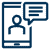 kinesiology-chat-icon-blue Graphic of a phone with a chatbox