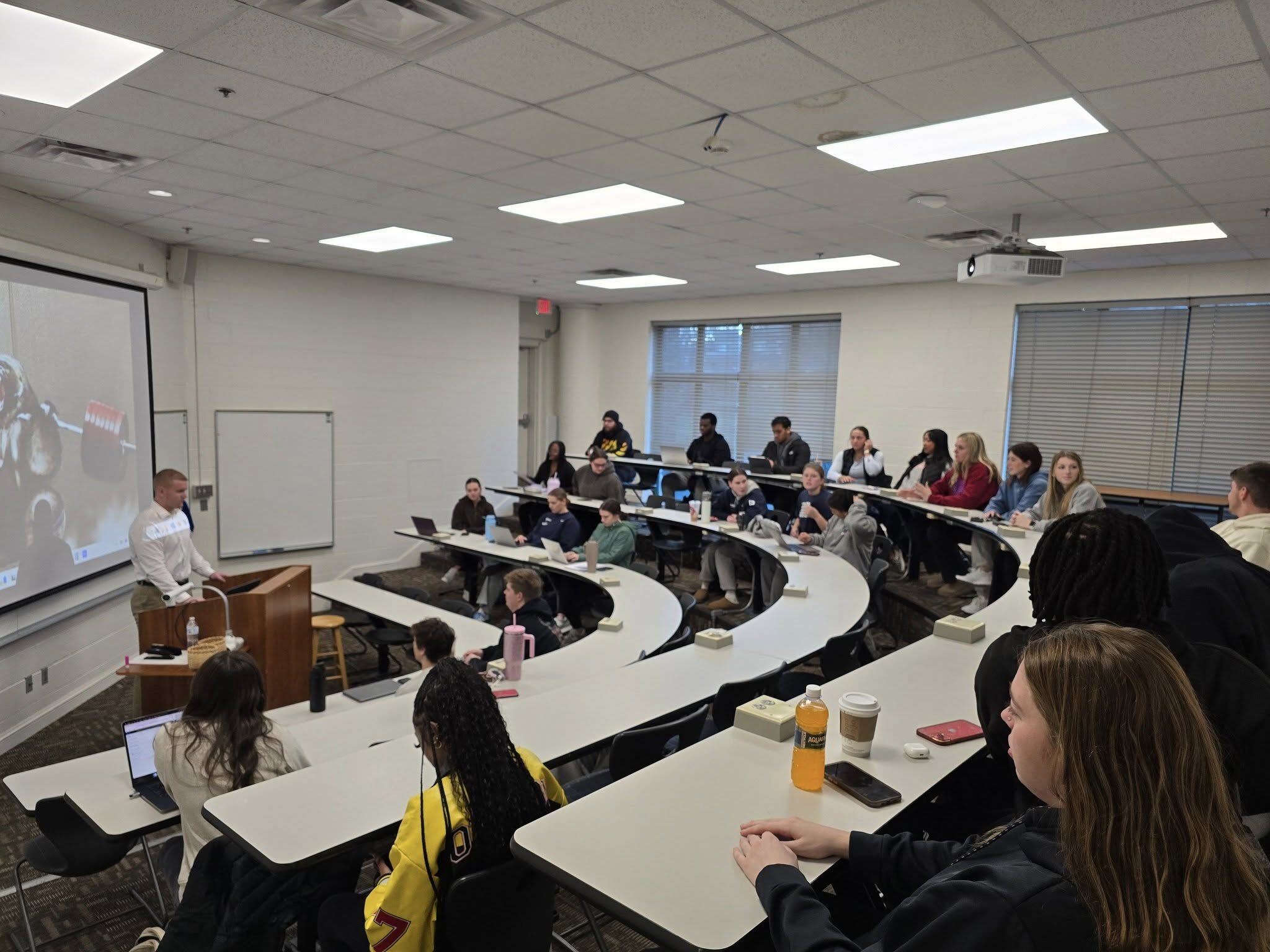 Dr. Logan Daughtry, CSP Kinesiology EdD graduate, teaching at Catawba College.